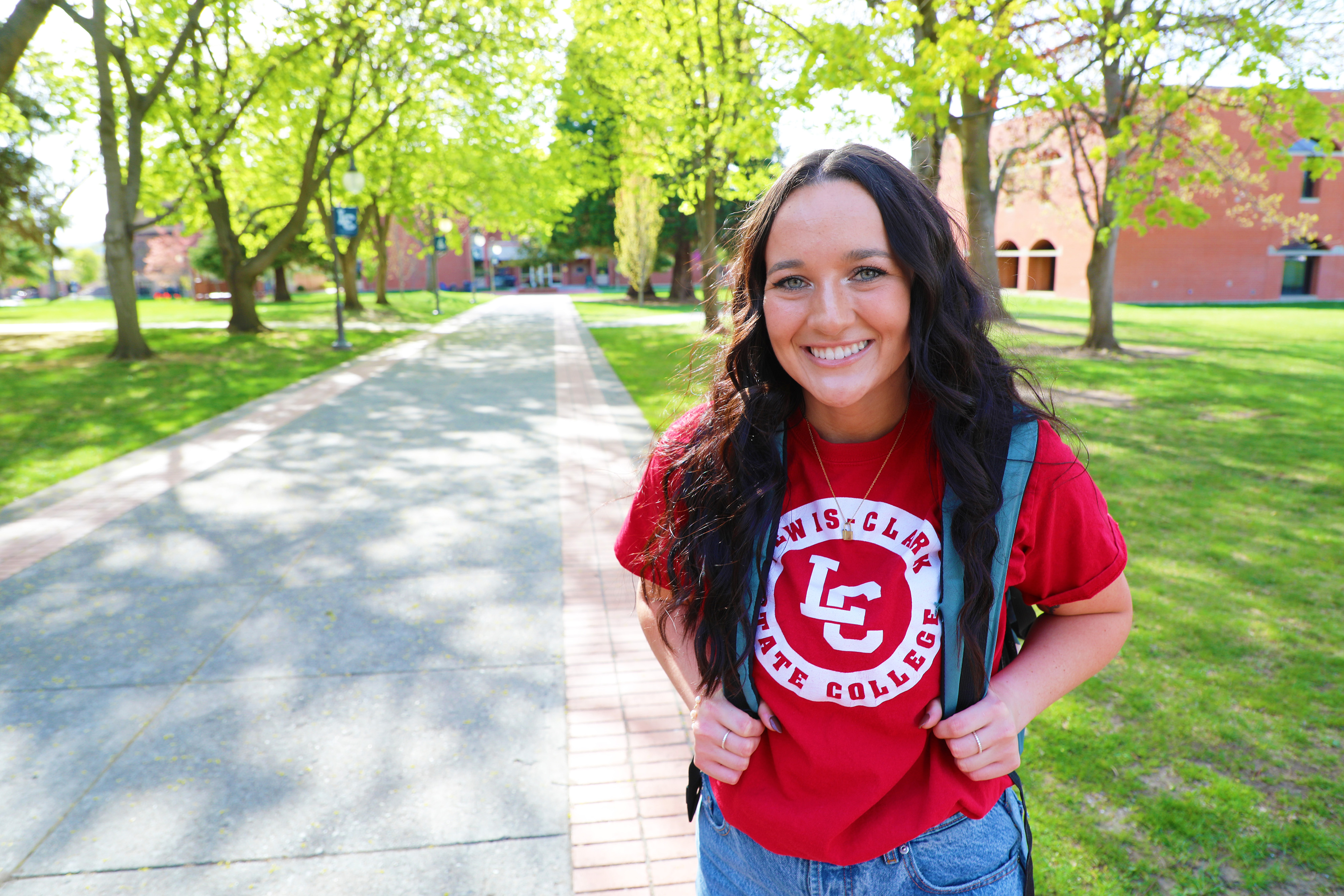 LC State Student smiling at the camera.