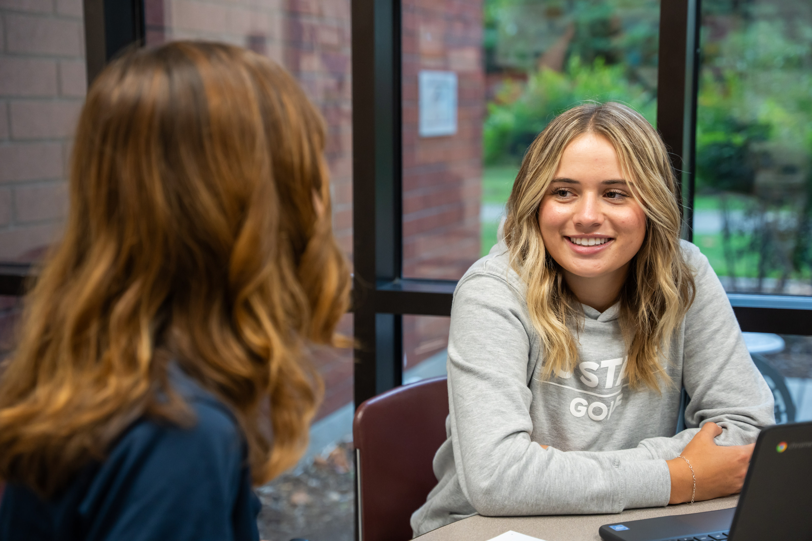 Student with an advisor