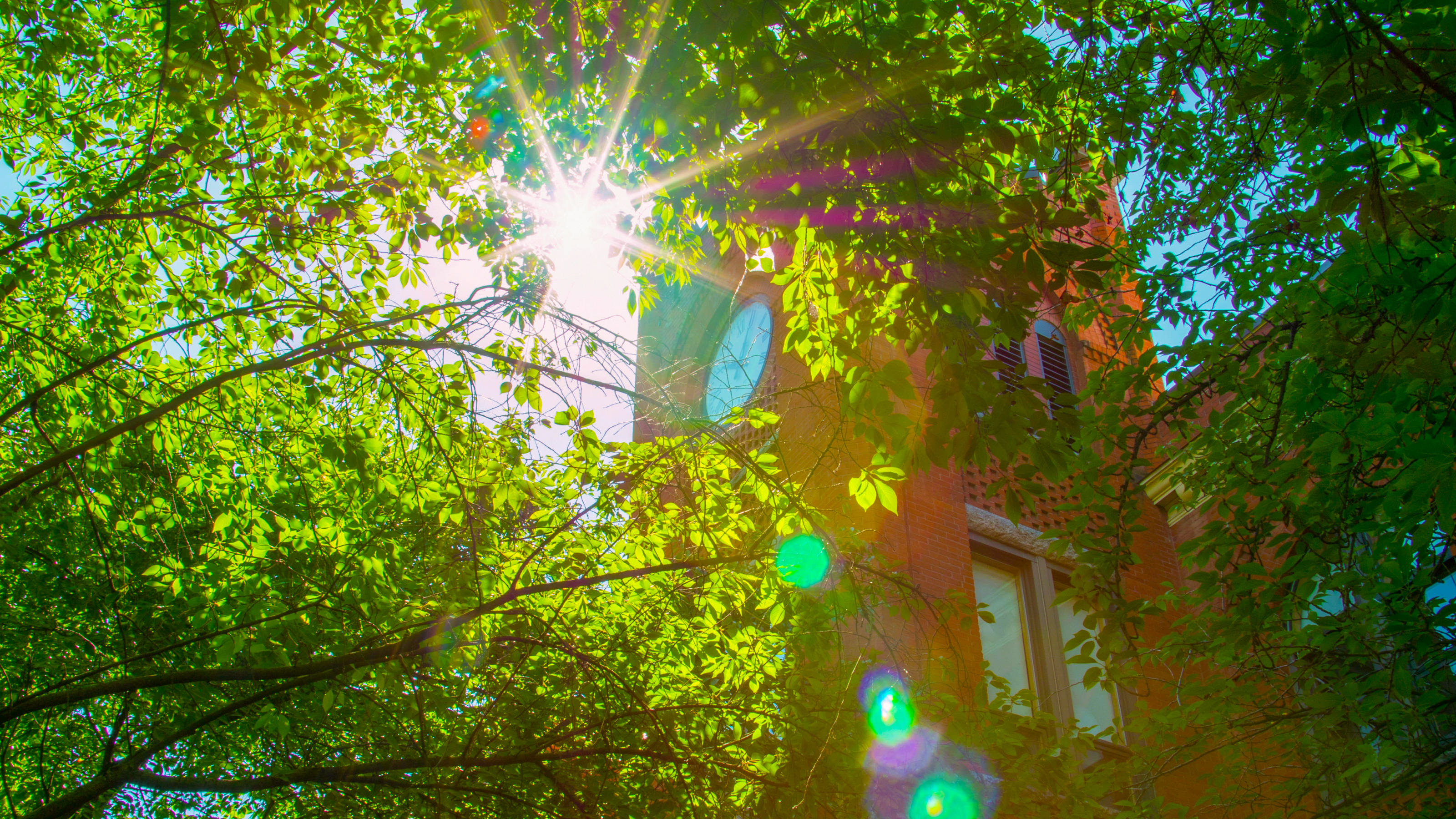 Clock tower of reid centennial hall