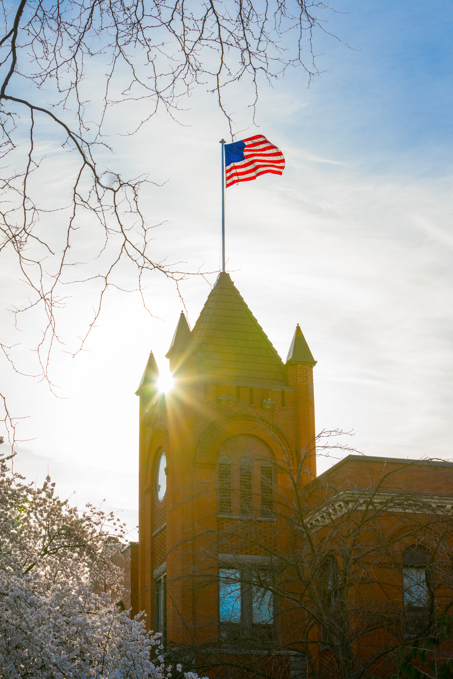 Reid Centennial Hall Clock tower building