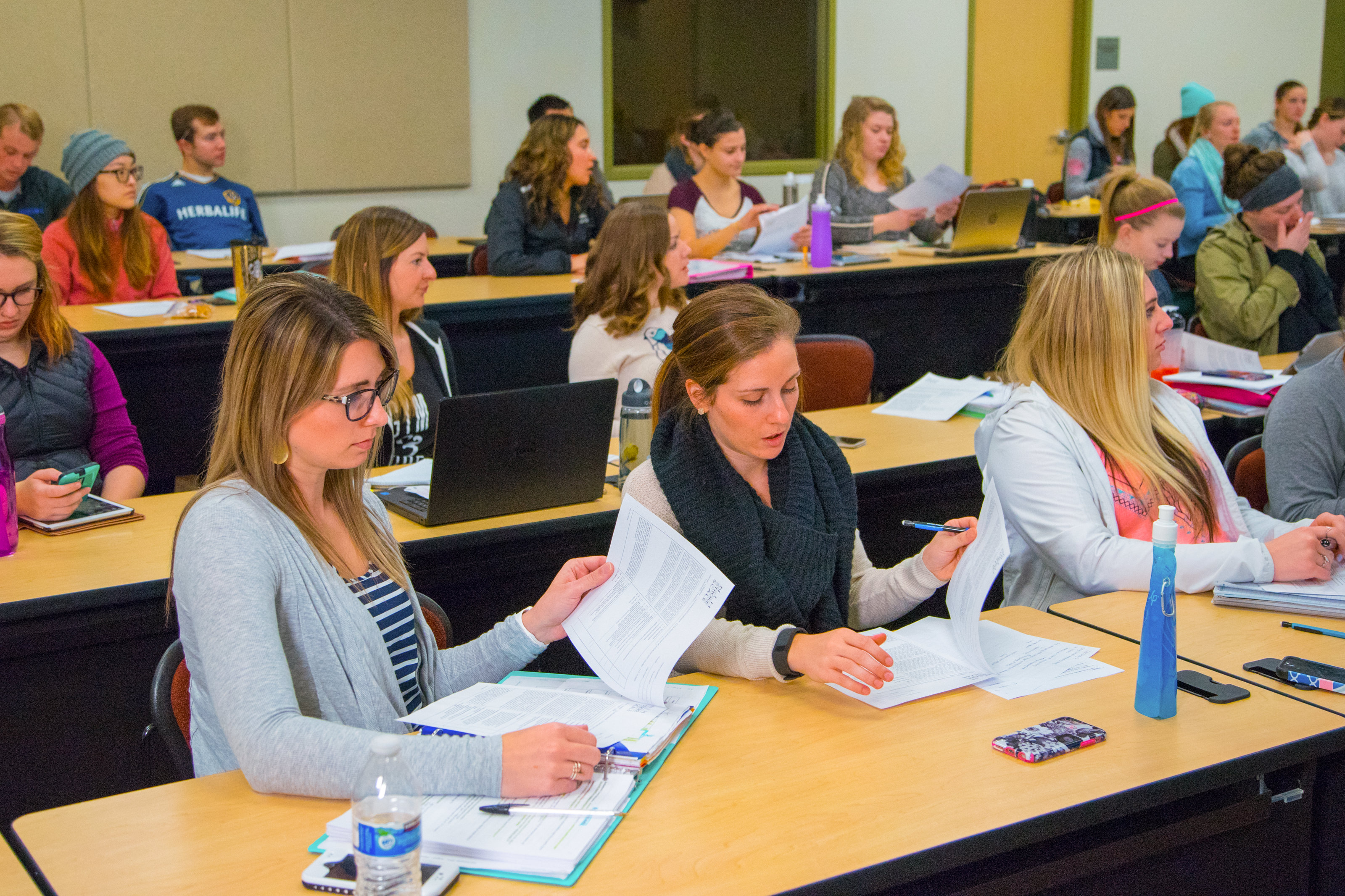 Students in a classroom