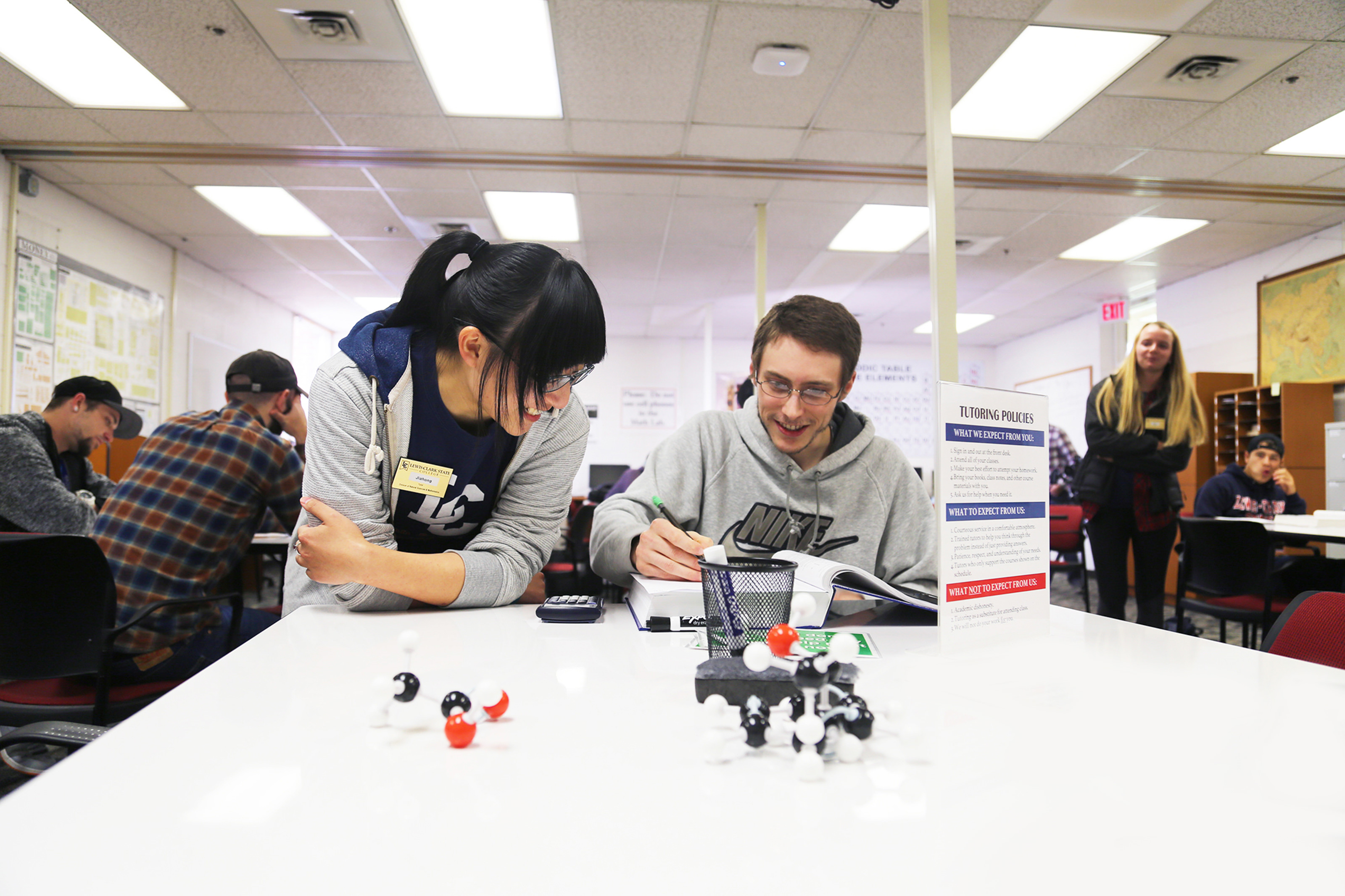 Math tutor tutoring student