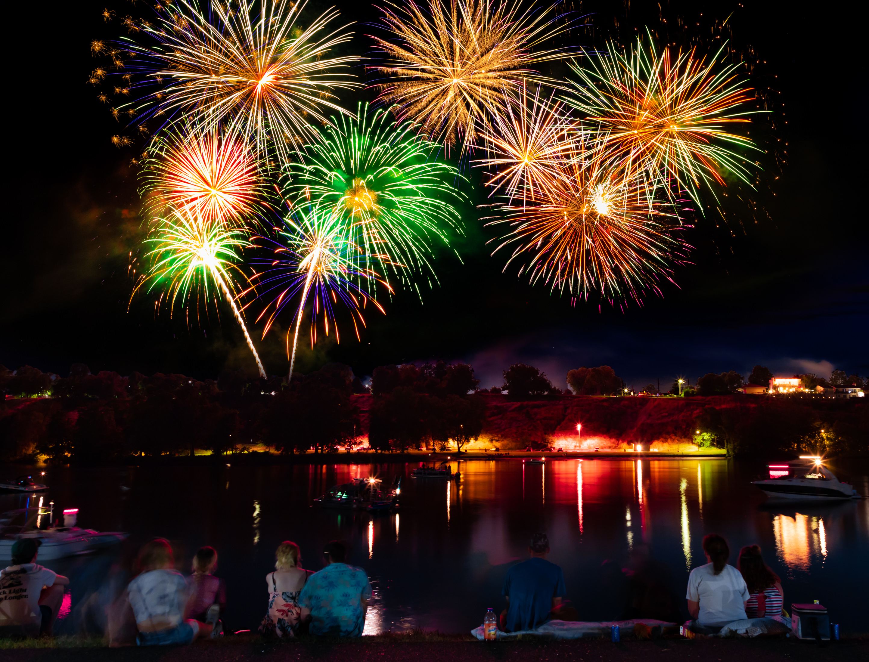Fireworks over the Snake River 